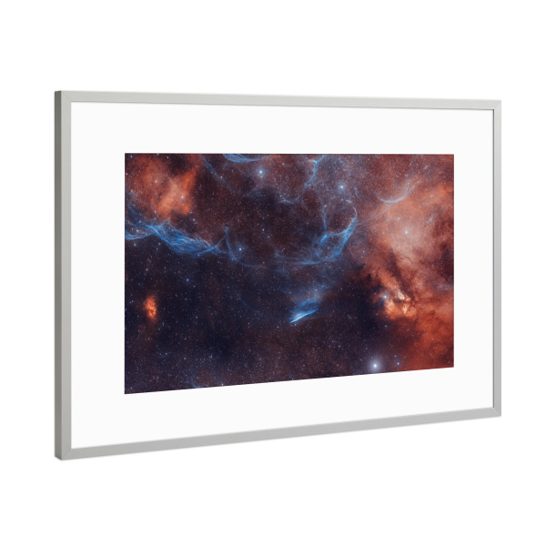 Poster mit Rahmen Silber "Pencil Nebula widefield" artboxONE - Galaxy