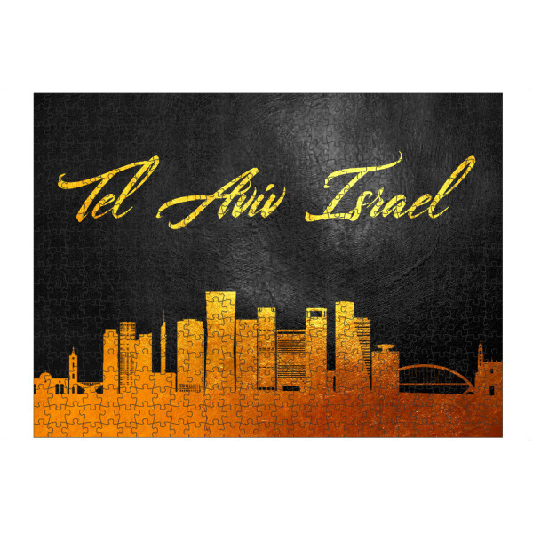 Puzzle Ravensburger "Tel Aviv Israel Gold Skyline" artboxONE - Städte - Tel aviv,Israel,Gold,Skyline,City,Stadt - Bild tel aviv