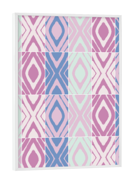 Poster mit weißem Rahmen "Mixed Airy Pattern Tiles" artboxONE - Abstrakt,Geometrie