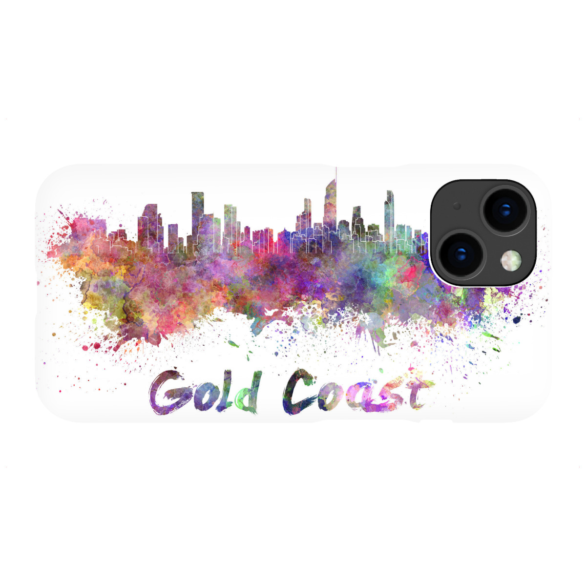 iPhone "GOLD COAST skyline in watercolor-b" Premium-Case Handyhülle artboxONE