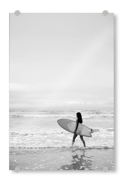 Acrylglasbild "Surf A Fish" artboxONE - Natur,Reise,Reise / Strand und Meer,Reise / Asien