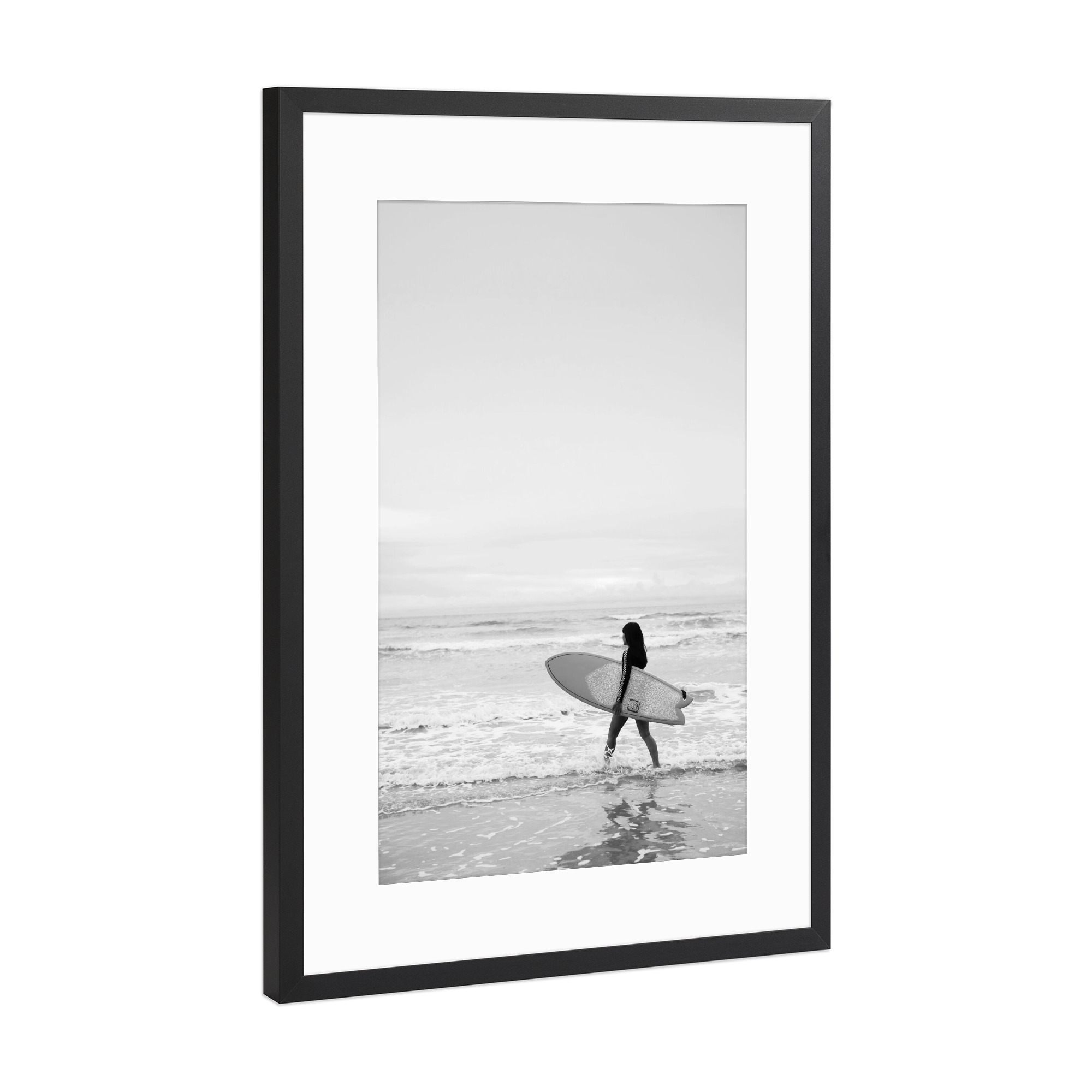 Poster mit Rahmen Schwarz (Metallic) "Surf A Fish" artboxONE - Natur,Reise,Reise / Strand und Meer,Reise / Asien