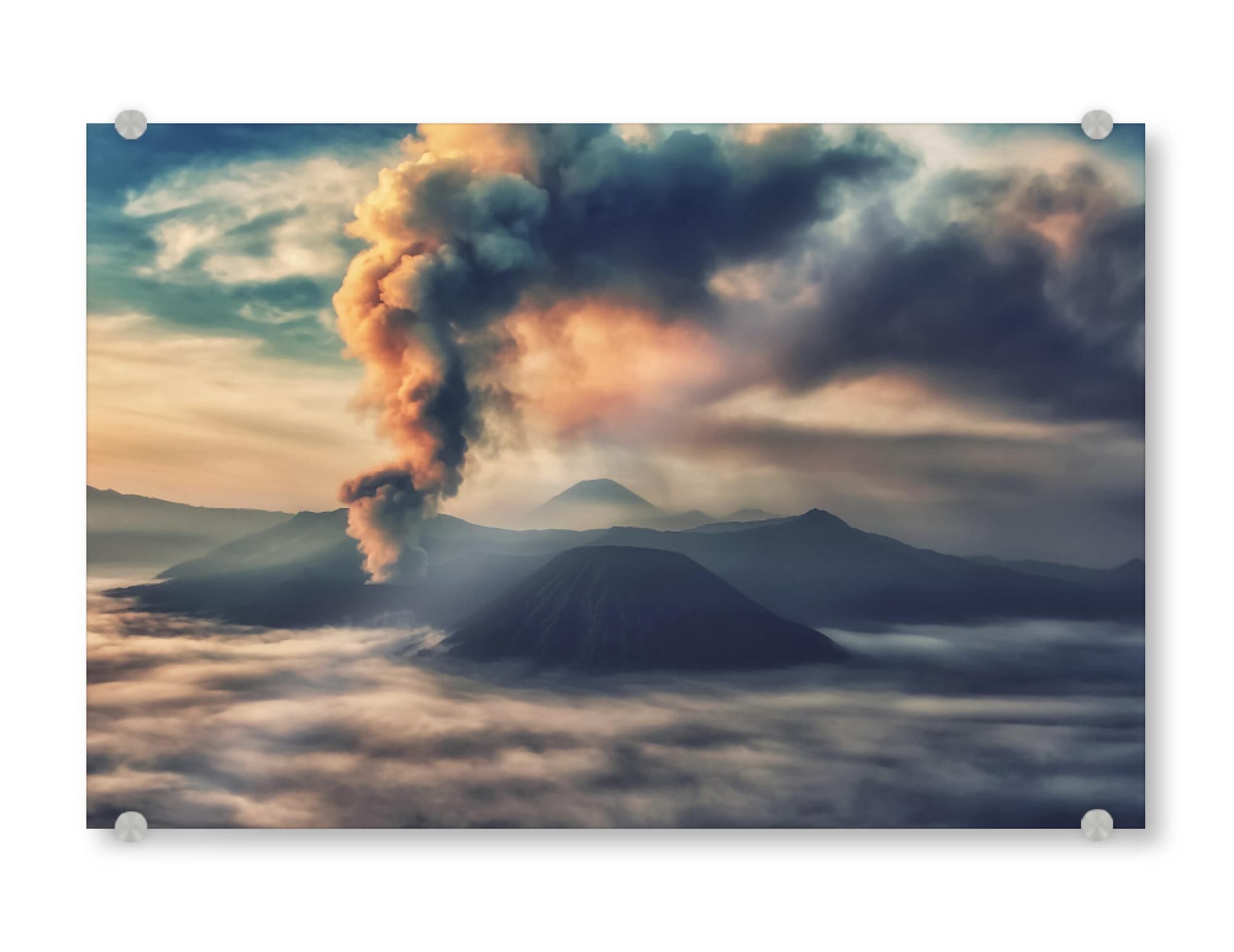 Acrylglasbild "Activity in Mt Bromo" artboxONE - Natur,Reise,Reise / Asien,Reise / Länder