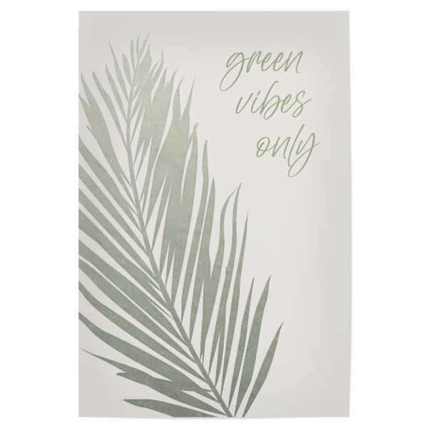 Poster 30x20 cm "Nur grüne Vibes" artboxONE - Typografie,Natur,Floral