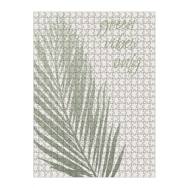 Puzzle Ravensburger "Nur grüne Vibes" artboxONE - Typografie,Natur,Floral