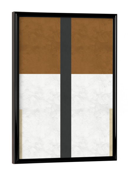 Poster mit schwarzem Rahmen "Square Line Blue" artboxONE - Abstrakt,Geometrie