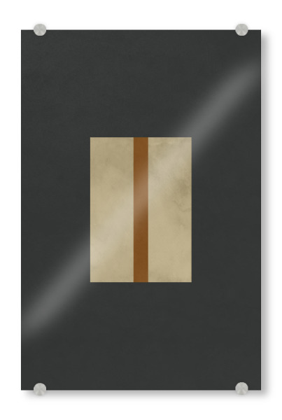 Acrylglasbild "Brown Beige Line" artboxONE - Abstrakt,Geometrie