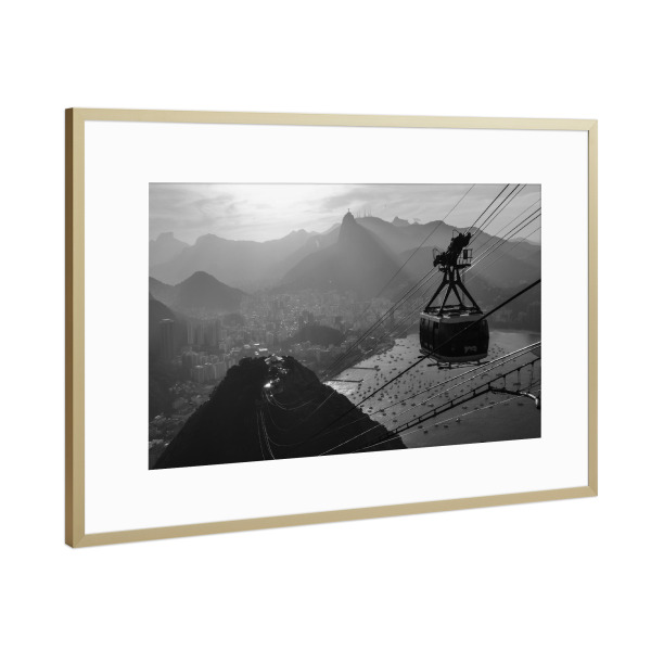 Poster mit Rahmen Gold "Views from Sugar Loaf: Redentor" artboxONE - Natur,Reise / Strand und Meer,Städte / Rio de Janeiro