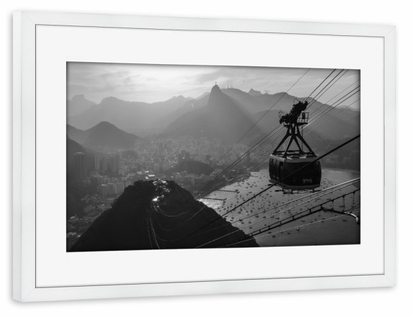 Poster mit Rahmen weiß "Views from Sugar Loaf: Redentor" artboxONE - Natur,Reise / Strand und Meer,Städte / Rio de Janeiro