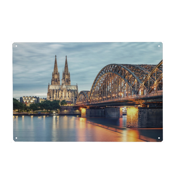 Holzbild "Cologne City" artboxONE - Städte,Städte / Köln,Reise,Architektur,Reise / Länder