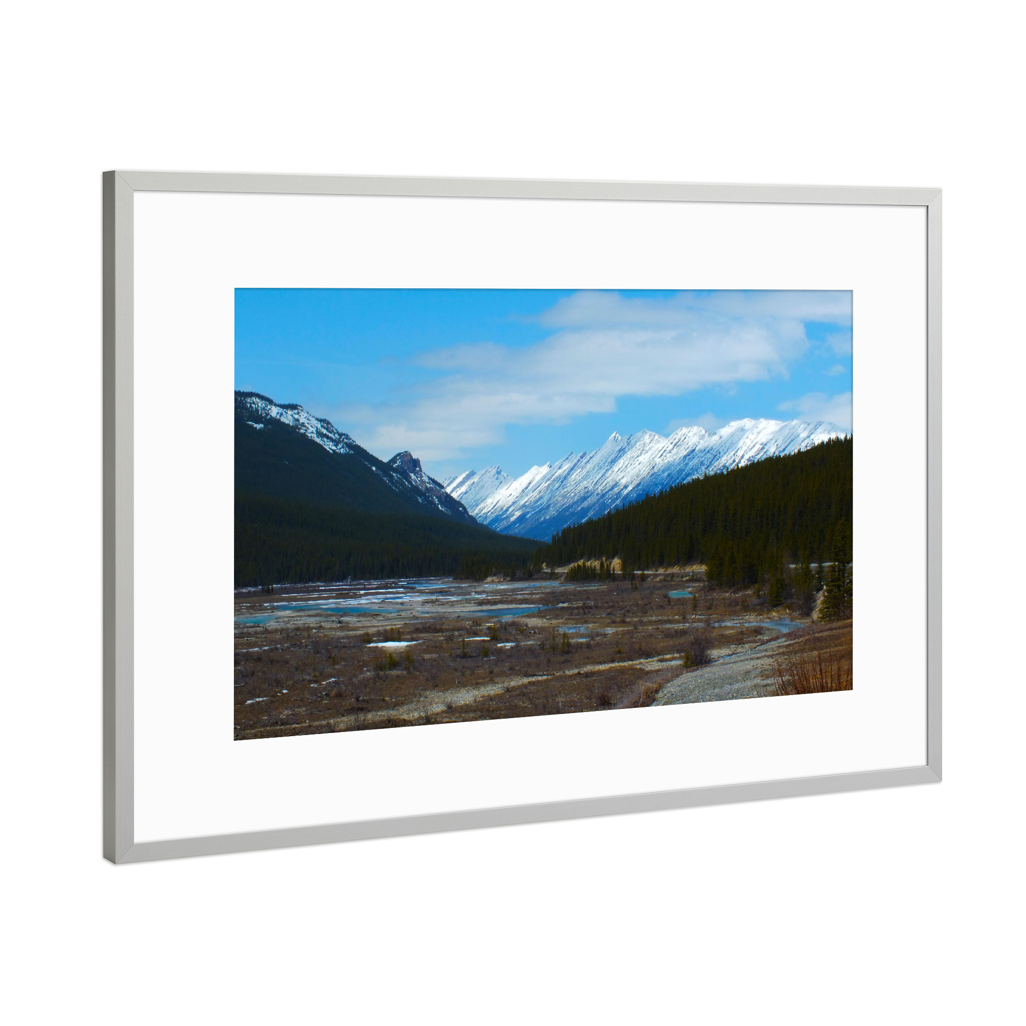 Poster mit Rahmen Silber "Die kanadischen Rocky Mountains" artboxONE - Natur,Reise,Reise / Länder