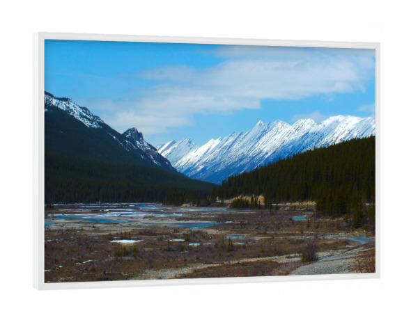 Poster mit weißem Rahmen "Die kanadischen Rocky Mountains" artboxONE - Natur,Reise,Reise / Länder