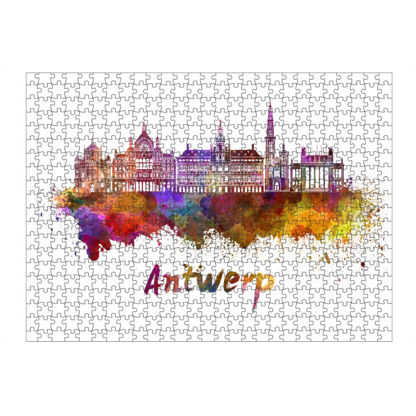 artboxONE Puzzle "ANTWERP Skyline in watercolor-b" artboxONE - Städte,Abstrakt,Architektur,Reise / Länder