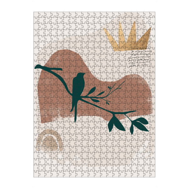 Puzzle Ravensburger "Minimal Leaf Mountain" artboxONE - Tiere,Abstrakt,Geometrie