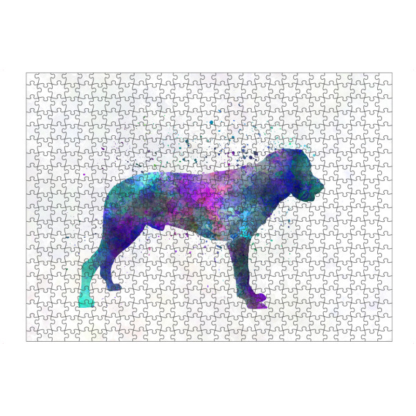 Puzzle Ravensburger "Majorca Shepherd Dog" artboxONE - Tiere,Abstrakt - Dog,Pet,Mammal,Watercolor,Abstract,Hund,Tier,Animal,Bunt,Colorful - Bild dog