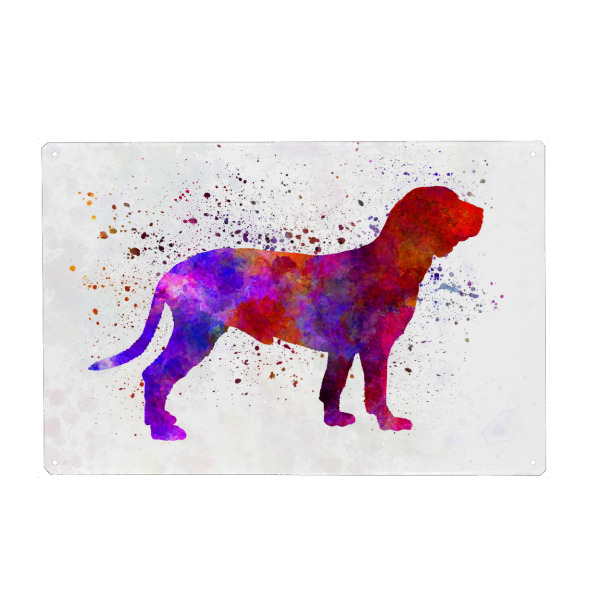 Holzbild "Spanish Hound in watercolor" artboxONE - Tiere,Abstrakt - Dog,Pet,Animal,Mammal,Watercolor,Abstract,Hund,Bunt,Colorful