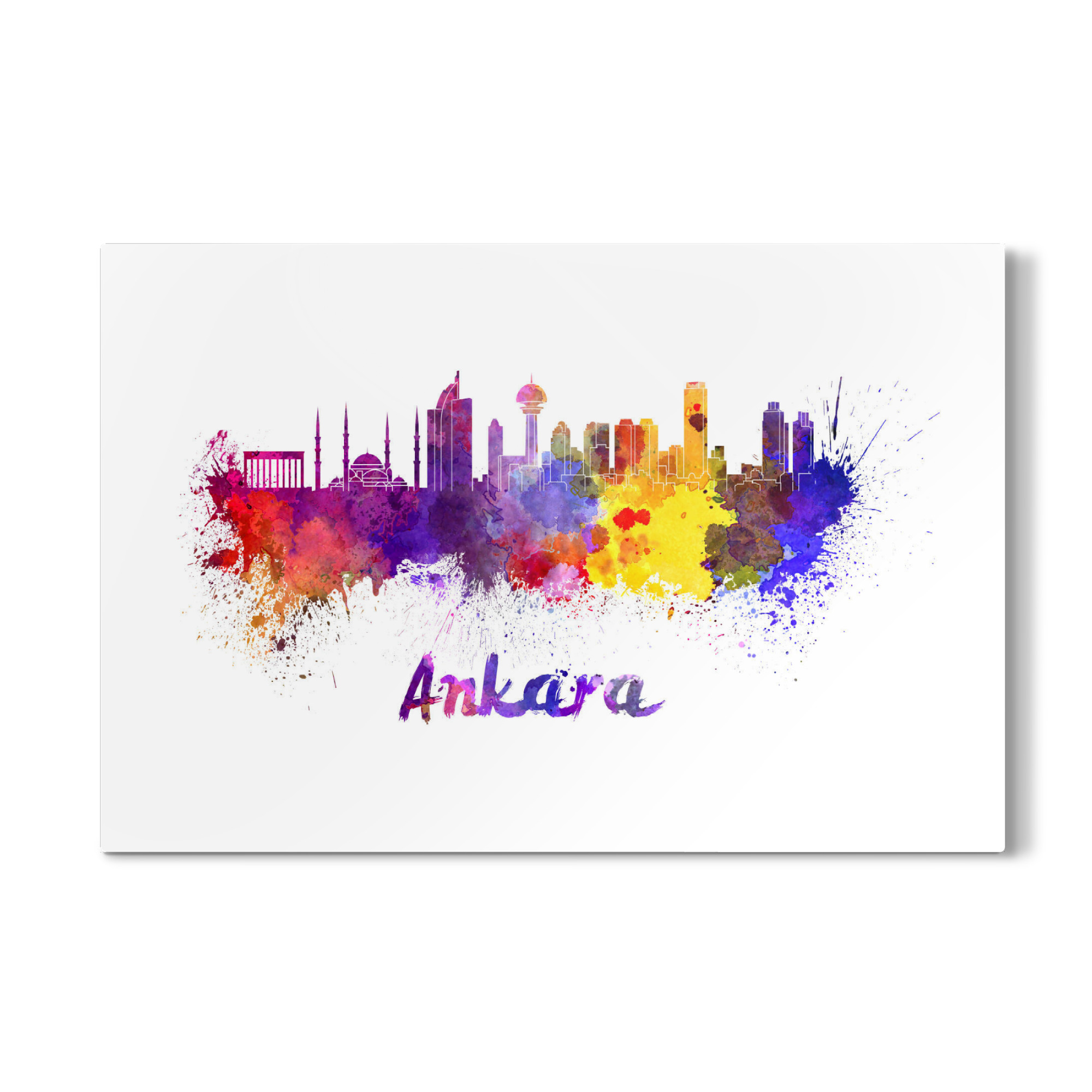 Galerie-Print "ANKARA Skyline in watercolor-b" 75x50 cm artboxONE