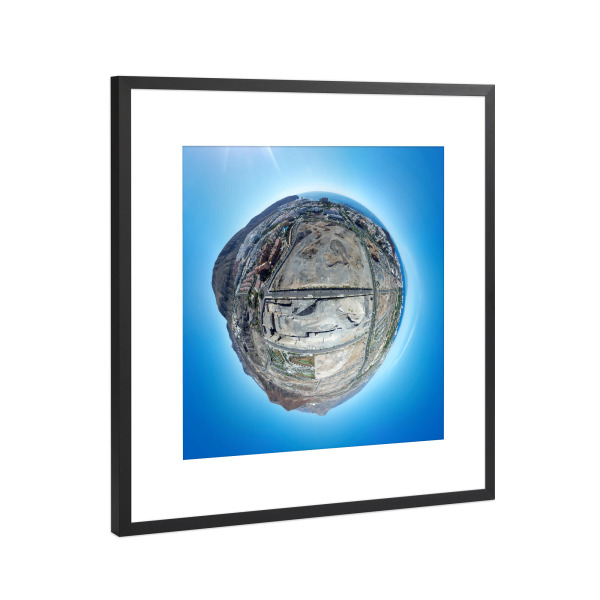 Poster mit Rahmen Schwarz (Metallic) "Teneriffa - Los Cirstianos; low" artboxONE - Städte,Natur,Reise,Architektur,Reise / Strand und Meer