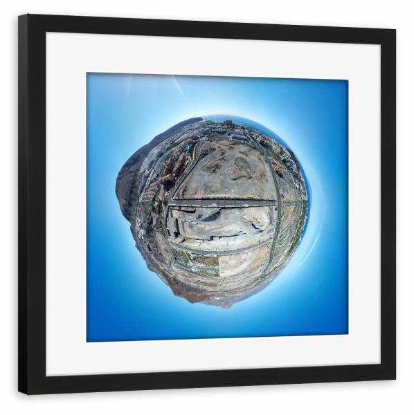 Poster mit Rahmen schwarz "Teneriffa - Los Cirstianos; low" artboxONE - Städte,Natur,Reise,Architektur,Reise / Strand und Meer