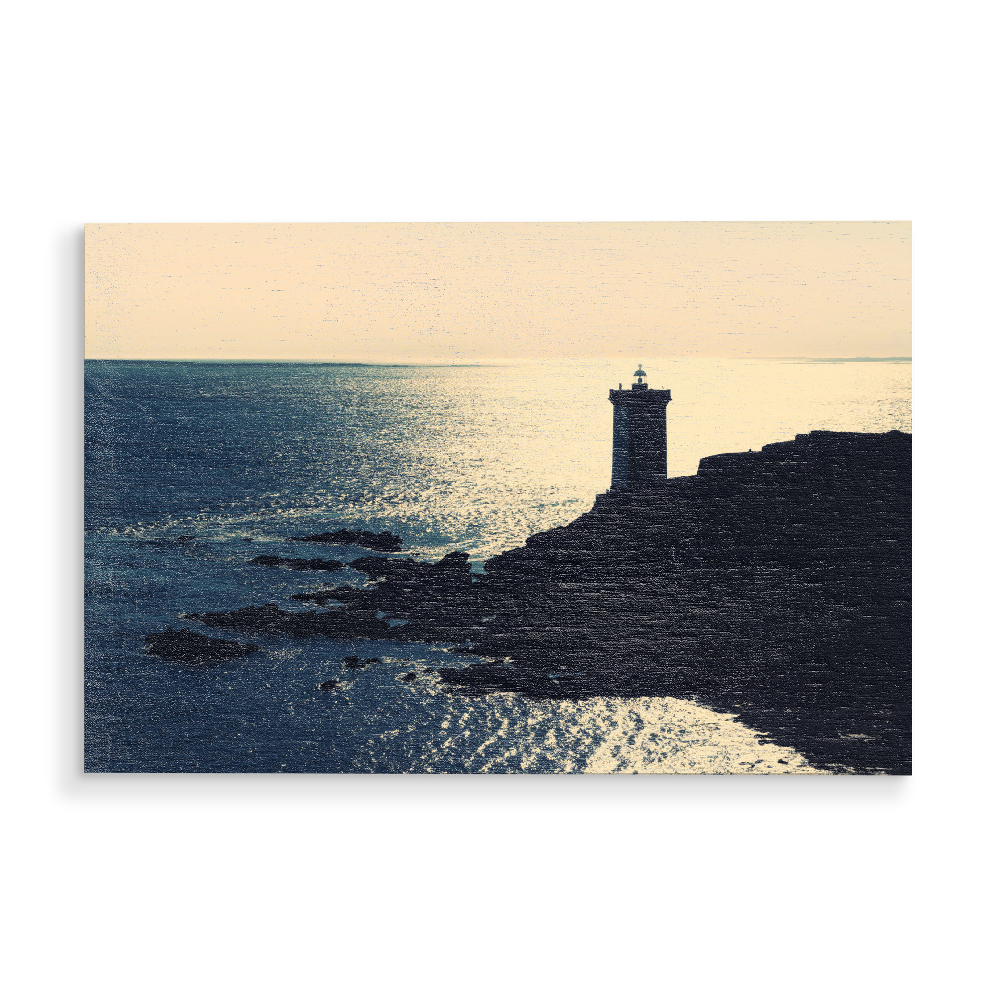 Holzbild "Kermorvan Lighthouse" artboxONE - Natur,Reise,Architektur,Reise / Strand und Meer,Reise / Länder