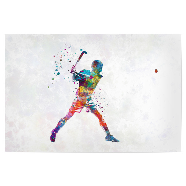 Poster "Field hockey in watercolor" artboxONE - Abstrakt,Sport