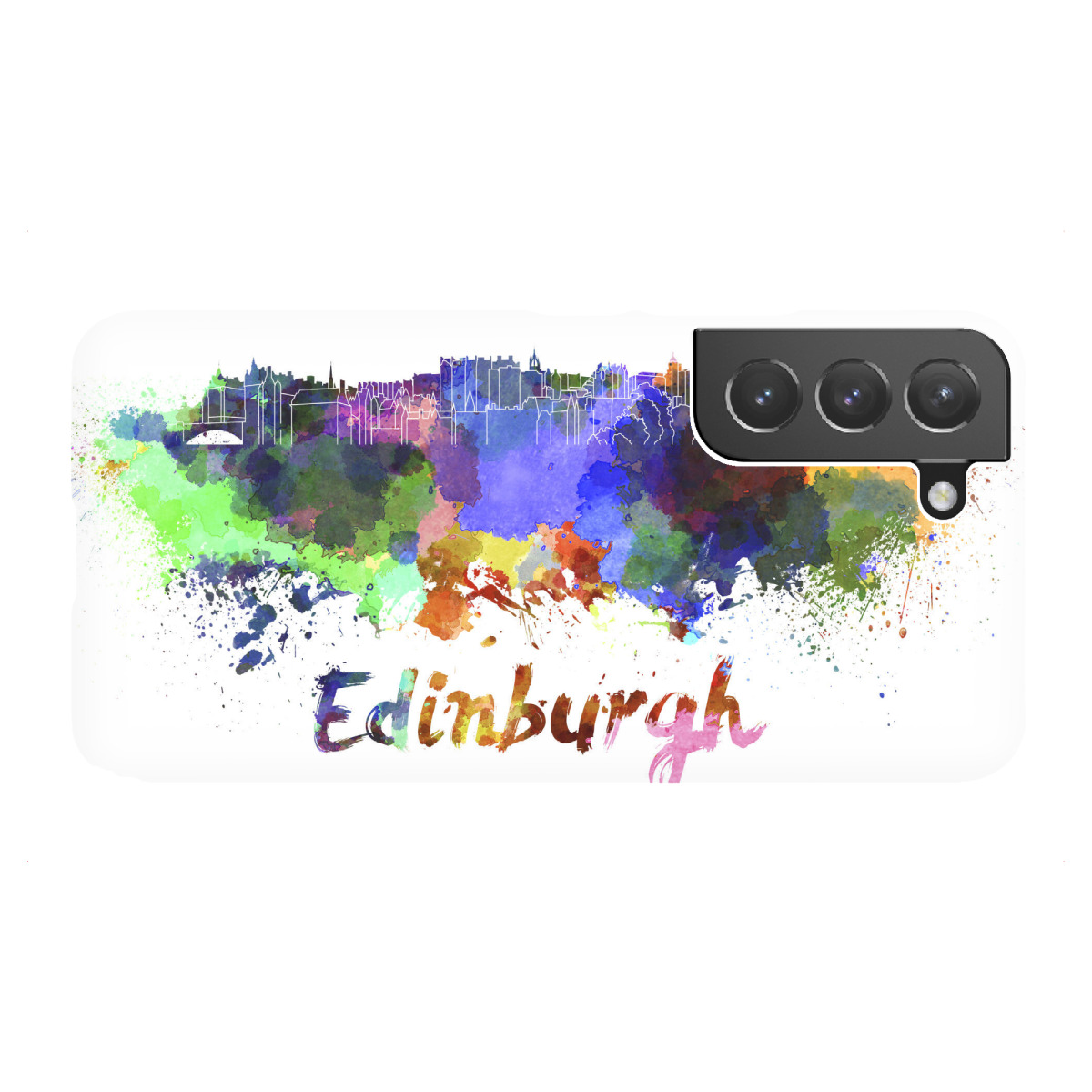 "EDINBURGH skyline in watercolor"für Samsung Galaxy - Premium-Case Handyhülle artboxONE