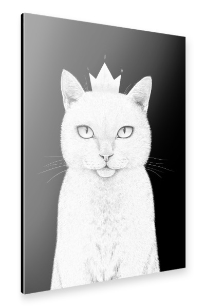 Alu-Dibond "Queen cat" 30x20 cm artboxONE