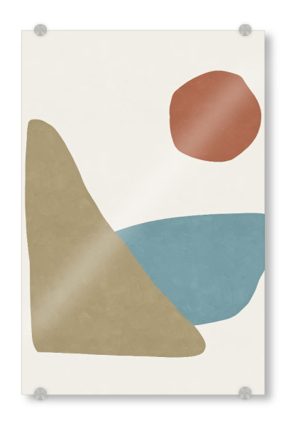 Acrylglasbild "Lake Shape" artboxONE - Abstrakt,Geometrie - Abstract,Geometric,Shape,Modern,New,Lake,Sun,Abstrakt,Bunt,Colorful,Formen