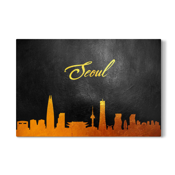 Galerie-Print "Seoul South Korea Gold Skyline" 30x20 cm artboxONE