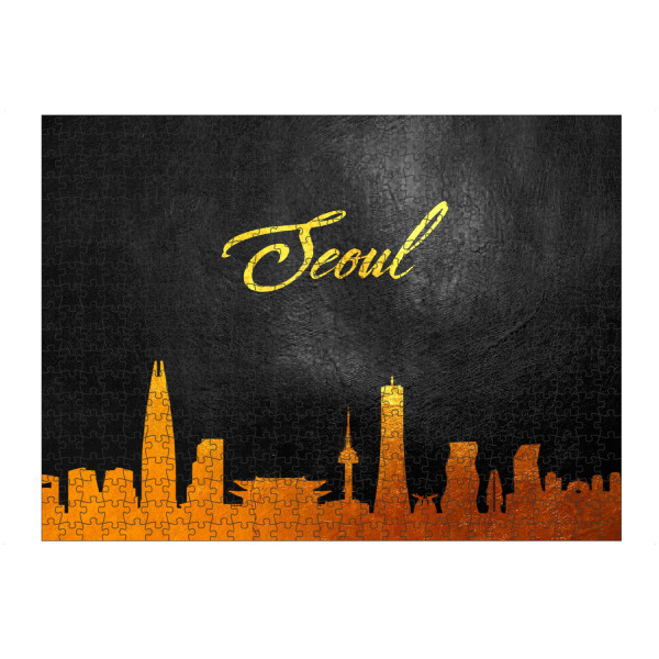 Puzzle Ravensburger "Seoul South Korea Gold Skyline" artboxONE - Städte - Seoul,South korea,Gold,Skyline,City,Stadt - Bild seoul