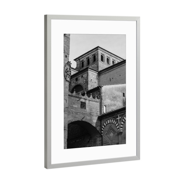 Poster mit Rahmen Silber "Toscana Architecture: walls" artboxONE - Städte,Architektur,Reise / Länder