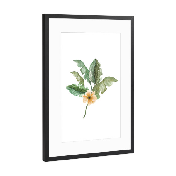 Poster mit Rahmen Schwarz (Metallic) "Tropical Flower Bouquet" artboxONE - Natur,Floral