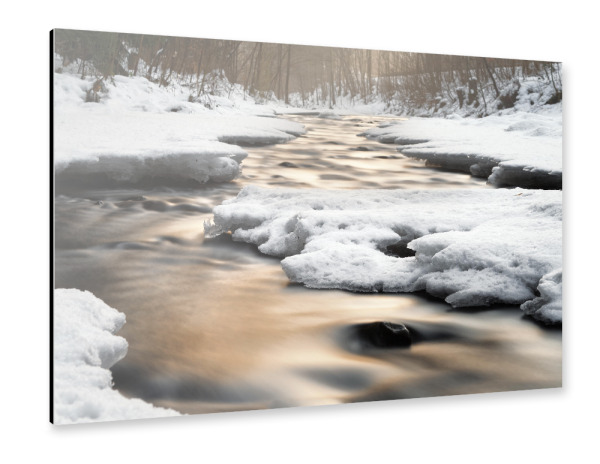 Alu-Dibond "Winterliche Flussansicht" 30x20 cm artboxONE