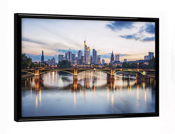 Poster mit schwarzem Rahmen "Frankfurt Am Main Sunset" artboxONE - Städte,Reise,Architektur,Städte / Frankfurt,Reise / Länder