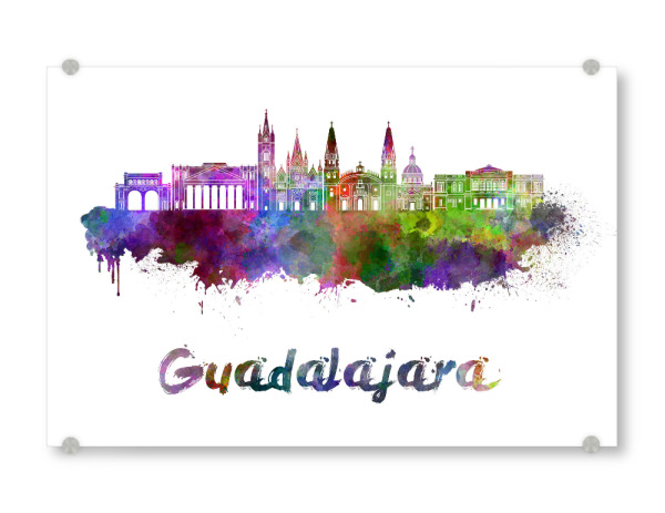 Acrylglasbild "GUADALAJARA skyline-b" artboxONE - Städte,Abstrakt,Architektur