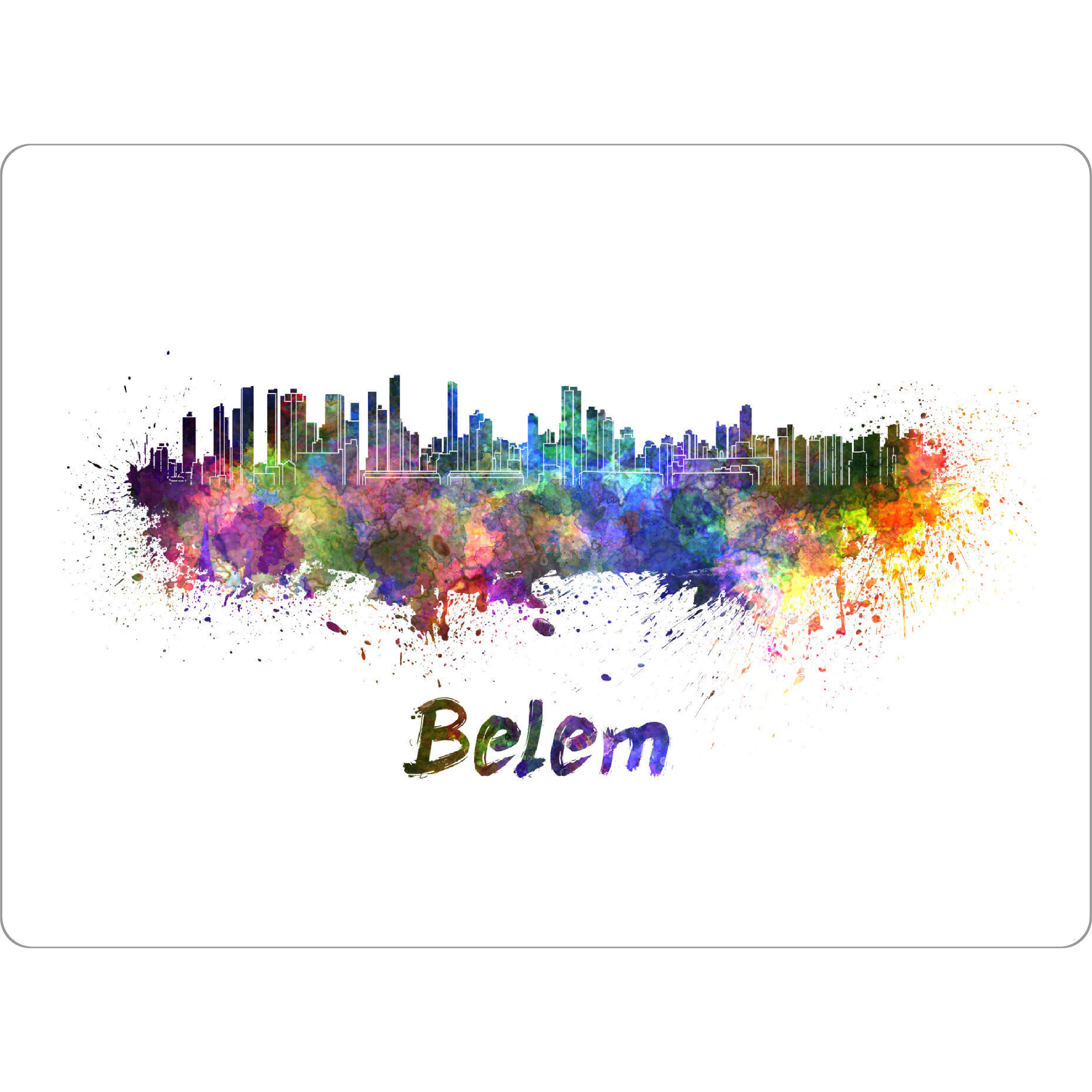 Tischset "BELEM skyline in watercolor-b" artboxONE - Städte,Reise,Abstrakt,Architektur