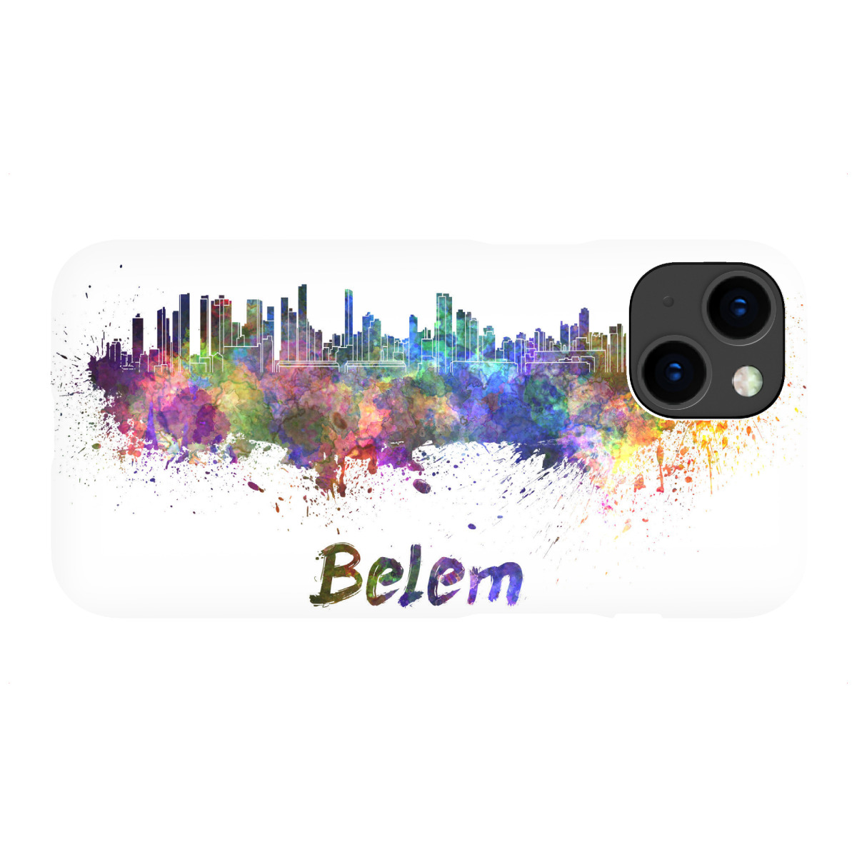 "BELEM skyline in watercolor-b"für iPhone - Premium-Case Handyhülle artboxONE
