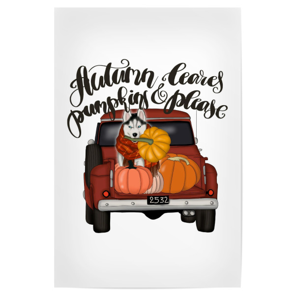 Poster 30x20 cm "Autumn Leaves and Pumpkins Please" artboxONE - Natur,Automobile,Essen & Trinken / Obst & Gemüse,Festivals