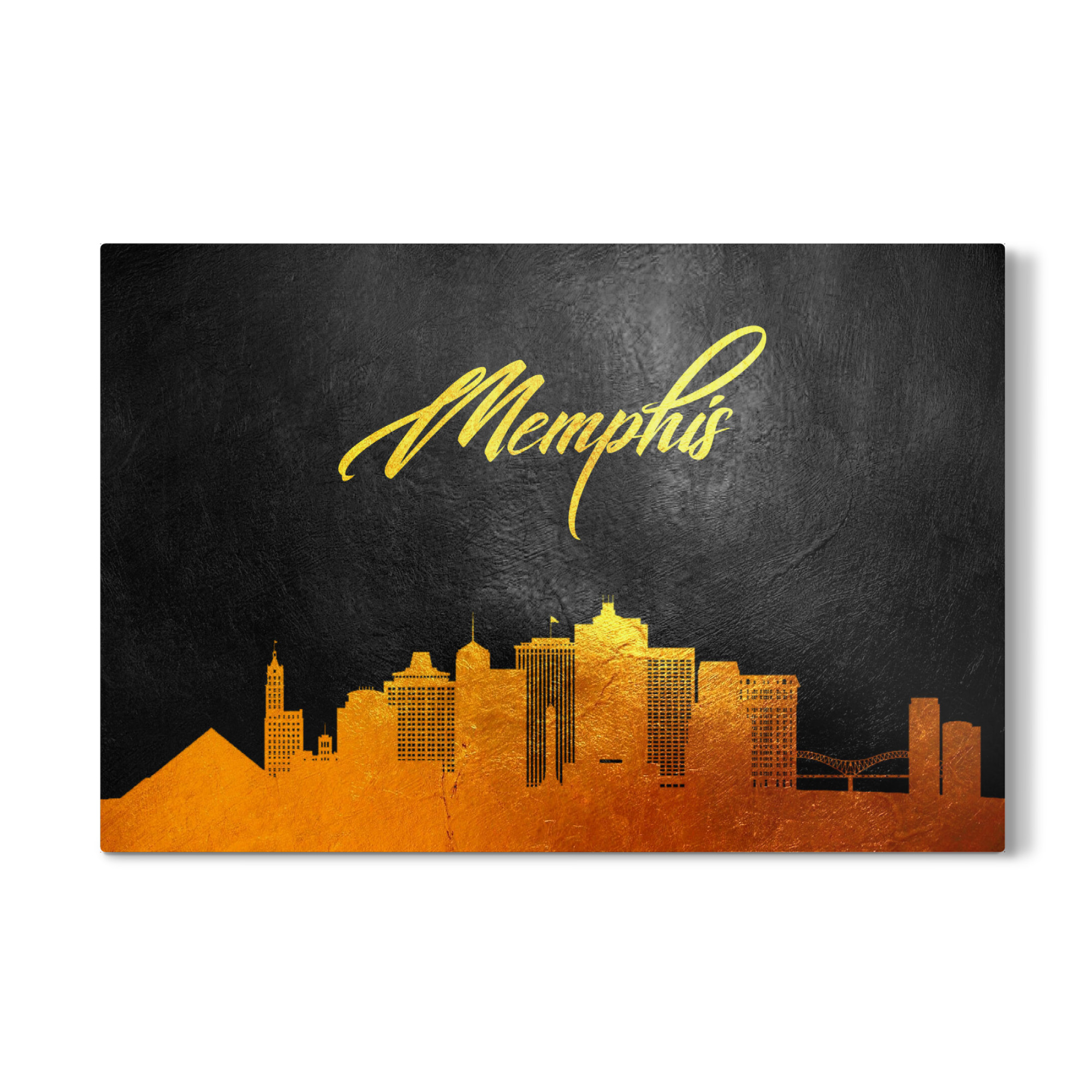 Galerie-Print "Memphis Tennessee Gold Skyline" 30x20 cm artboxONE