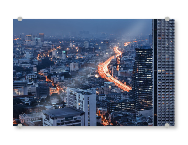Acrylglasbild "Traffic in Bangkok" artboxONE - Städte,Reise,Architektur,Reise / Asien,Reise / Länder