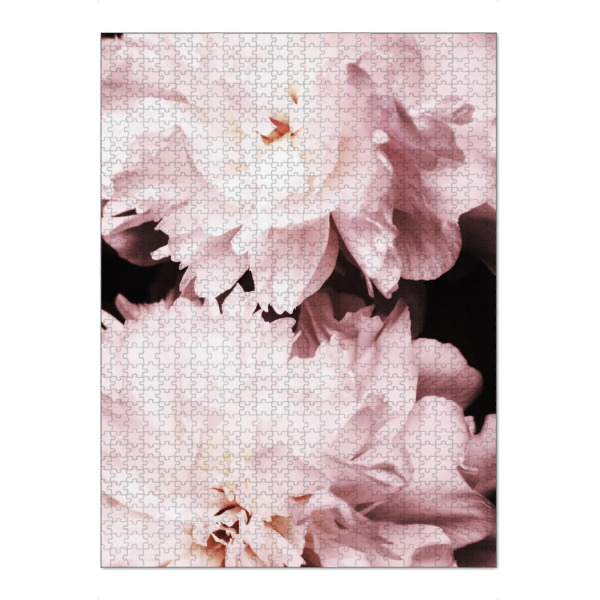 Puzzle Ravensburger "Peonies close up" artboxONE - Floral - Pink,Rosa,Peony,Pfingstrose,Nostalgie,Flower,Floral,Blume,Flowers,Blüten - Bild pink