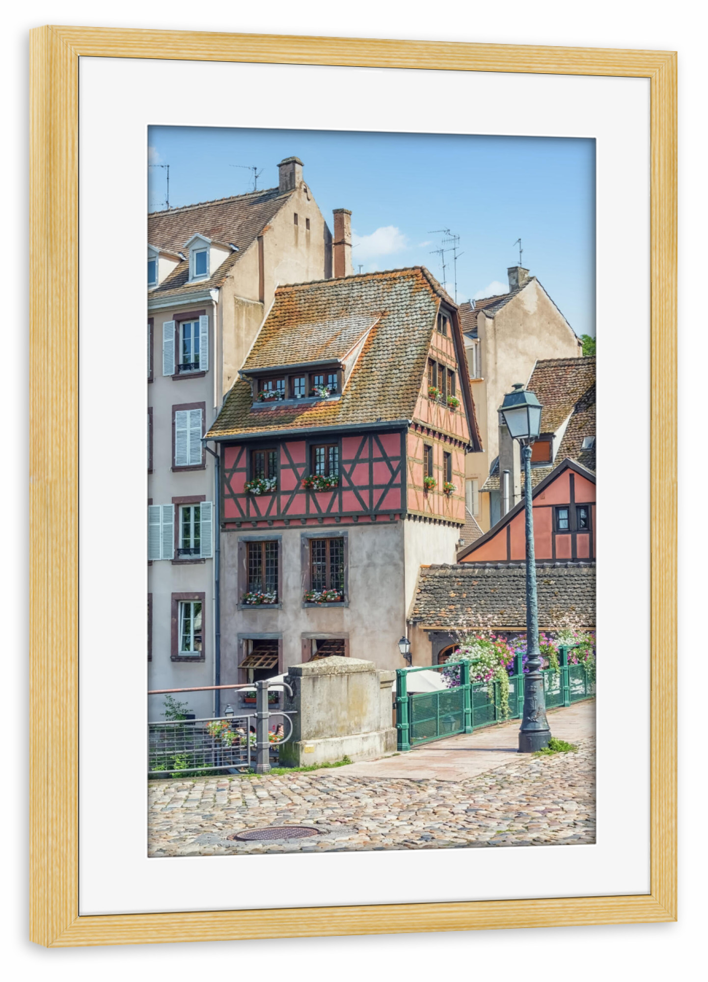 Poster mit Rahmen kiefer "Strasbourg City" artboxONE - Städte,Reise,Architektur,Reise / Länder,Städte / Weitere