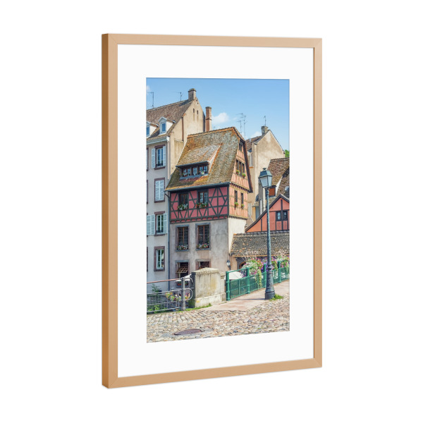 Poster mit Rahmen Kupfer "Strasbourg City" artboxONE - Städte,Reise,Architektur,Reise / Länder,Städte / Weitere