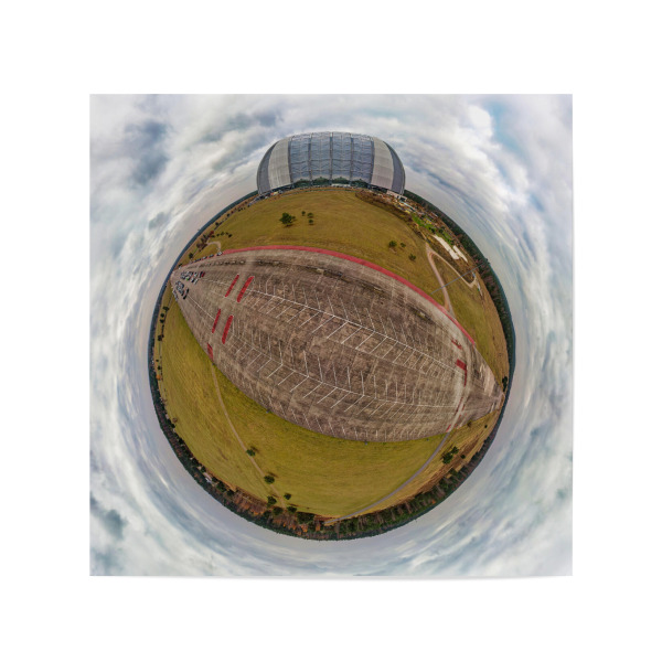 Poster 20x20 cm "Tropische Insel - Südansicht, low" artboxONE - Städte,Städte / Berlin,Natur,Reise,Architektur