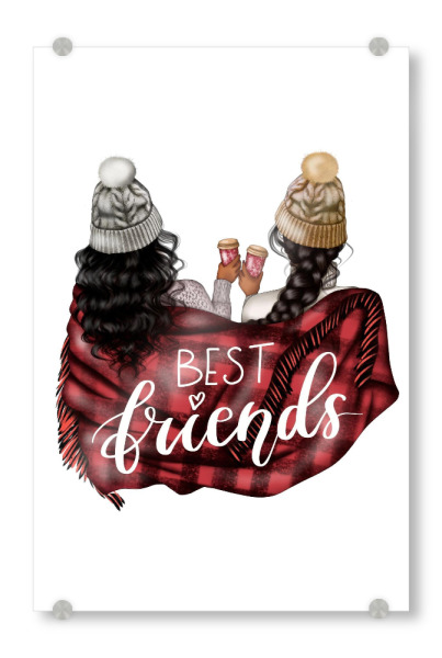 Acrylglasbild "Best Friends | African American" artboxONE - Menschen,Fashion,Für Mama,Lustig