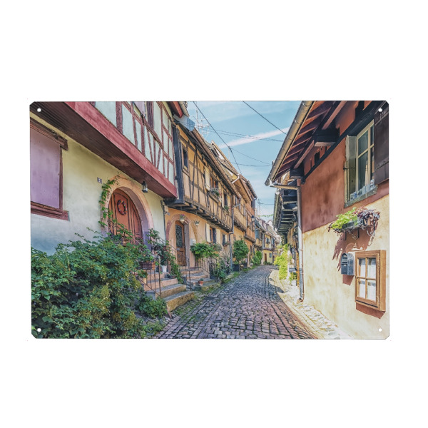 Holzbild "Alsace Street" artboxONE - Städte,Reise,Architektur,Reise / Länder,Städte / Weitere