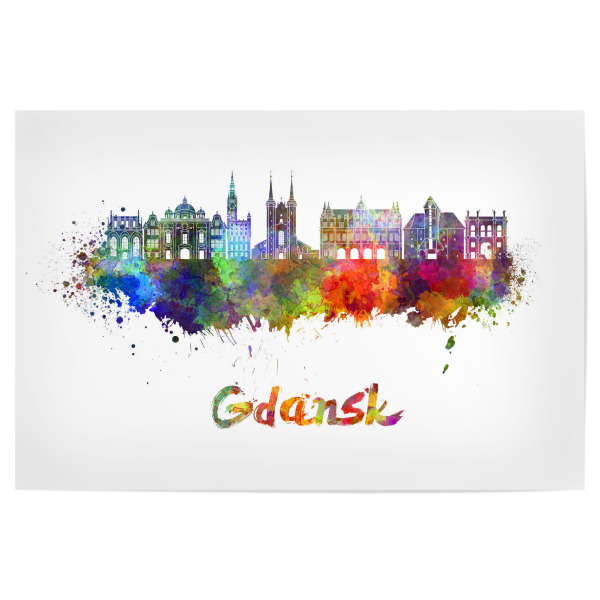 Poster "GDANSK skyline-b" artboxONE - Städte,Abstrakt,Architektur