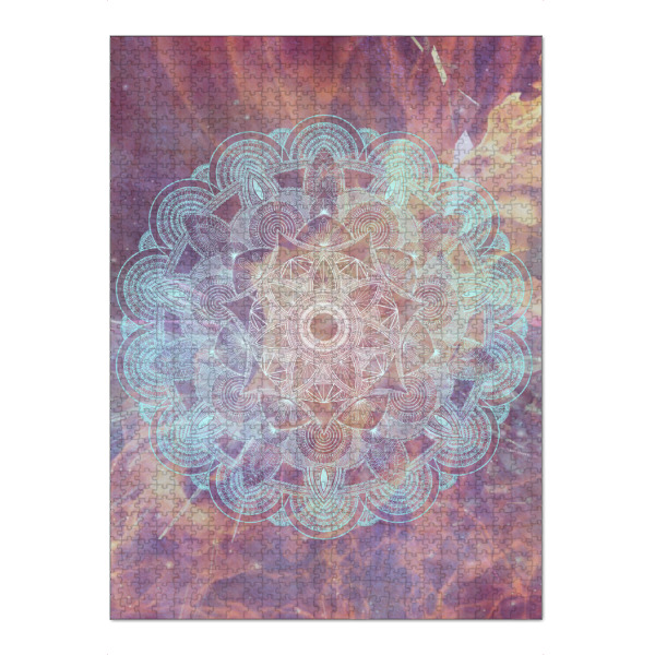 Puzzle Ravensburger "Mandala Space" artboxONE - Natur,Abstrakt - Mandala,Vector,Yoga,Boho,Fancy,Arabic,Abstract,Nature,Tribal,Space - Bild mandala