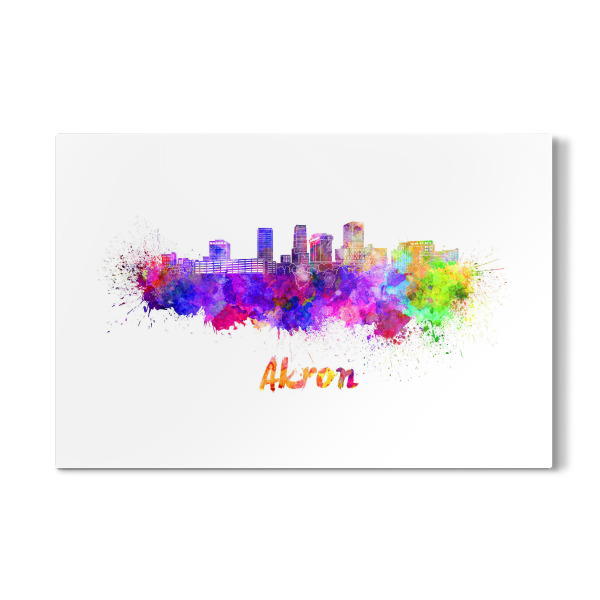 Galerie-Print "AKRON OH skyline in watercolor-b" 30x20 cm artboxONE