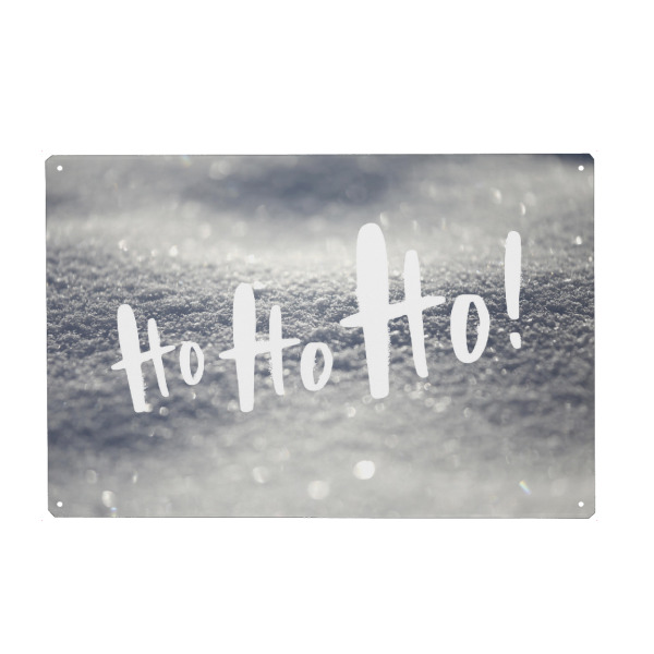 Holzbild "Es ist Weihnachtszeit, hohoho!" artboxONE - Typografie,Natur,Weihnachten